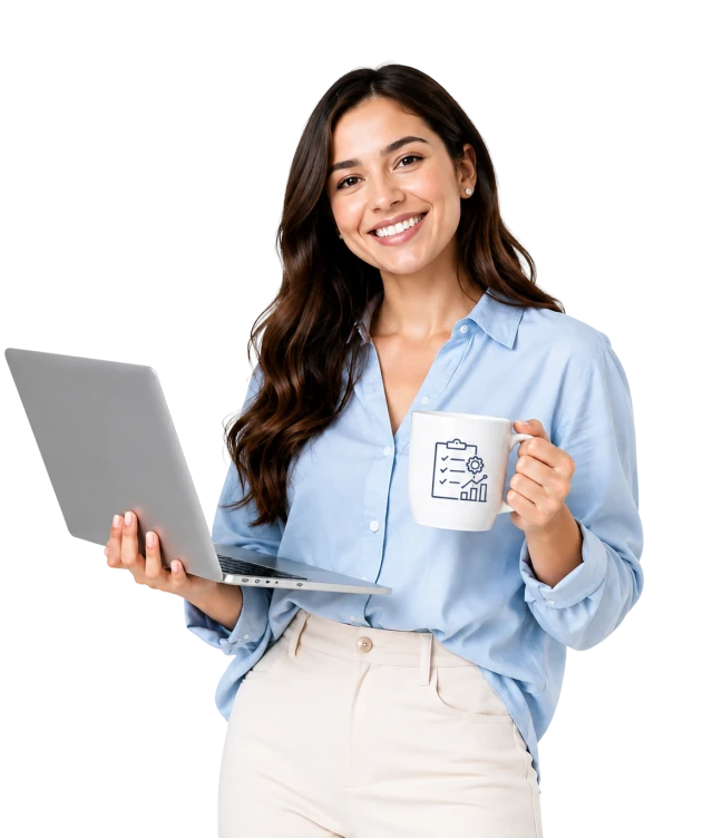 Project Management Woman Illustration