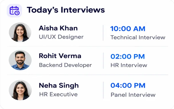 Schedule & Interview